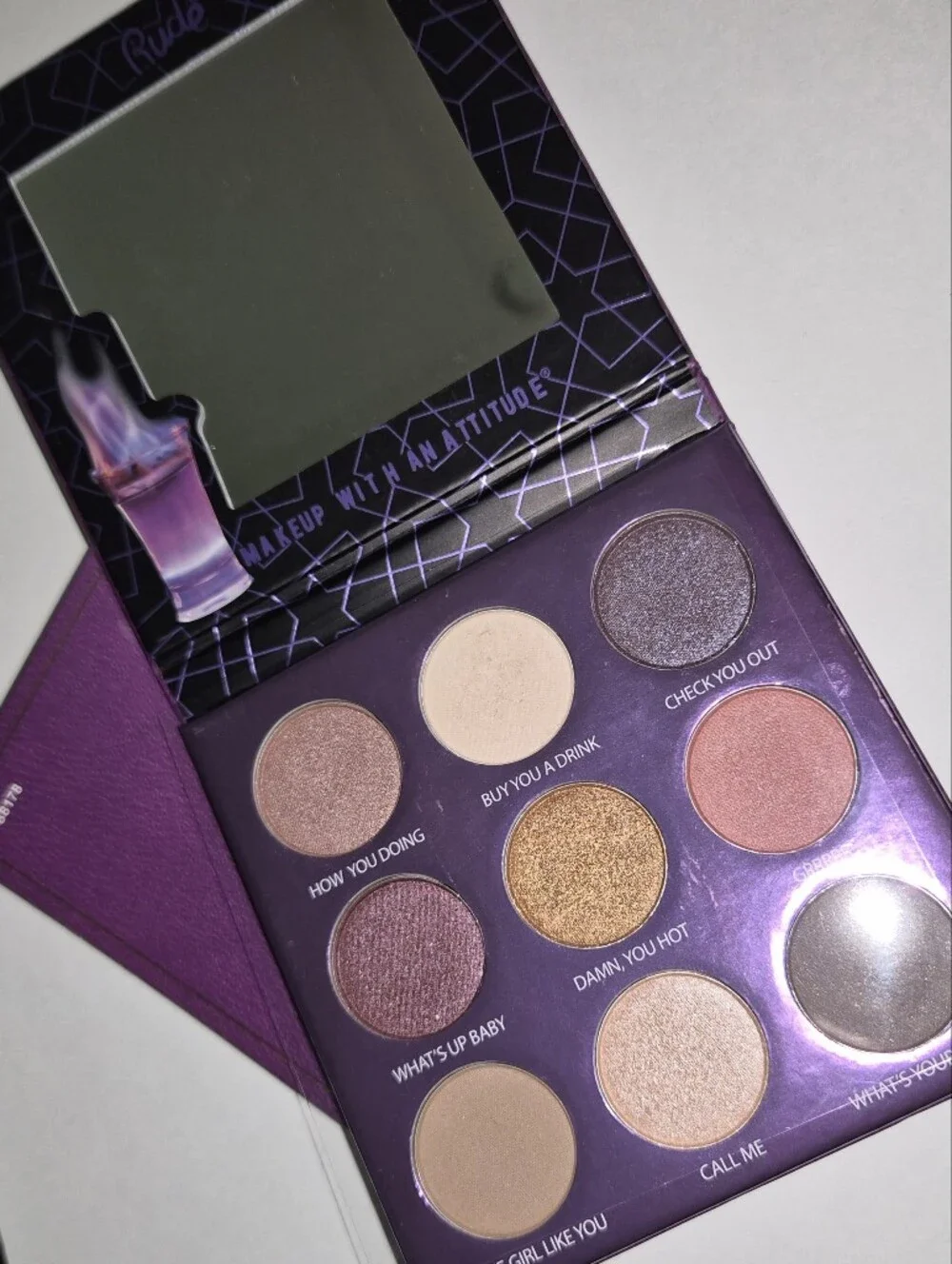 NWT Rude Cosmetics Cocktail Party Eyeshadow Palette - Purple Flame